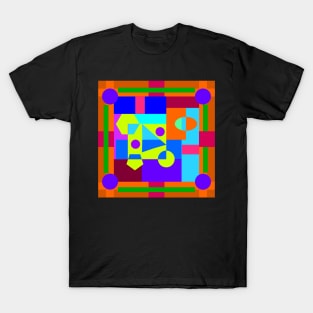 Multicolored Bauhaus geometric shapes T-Shirt